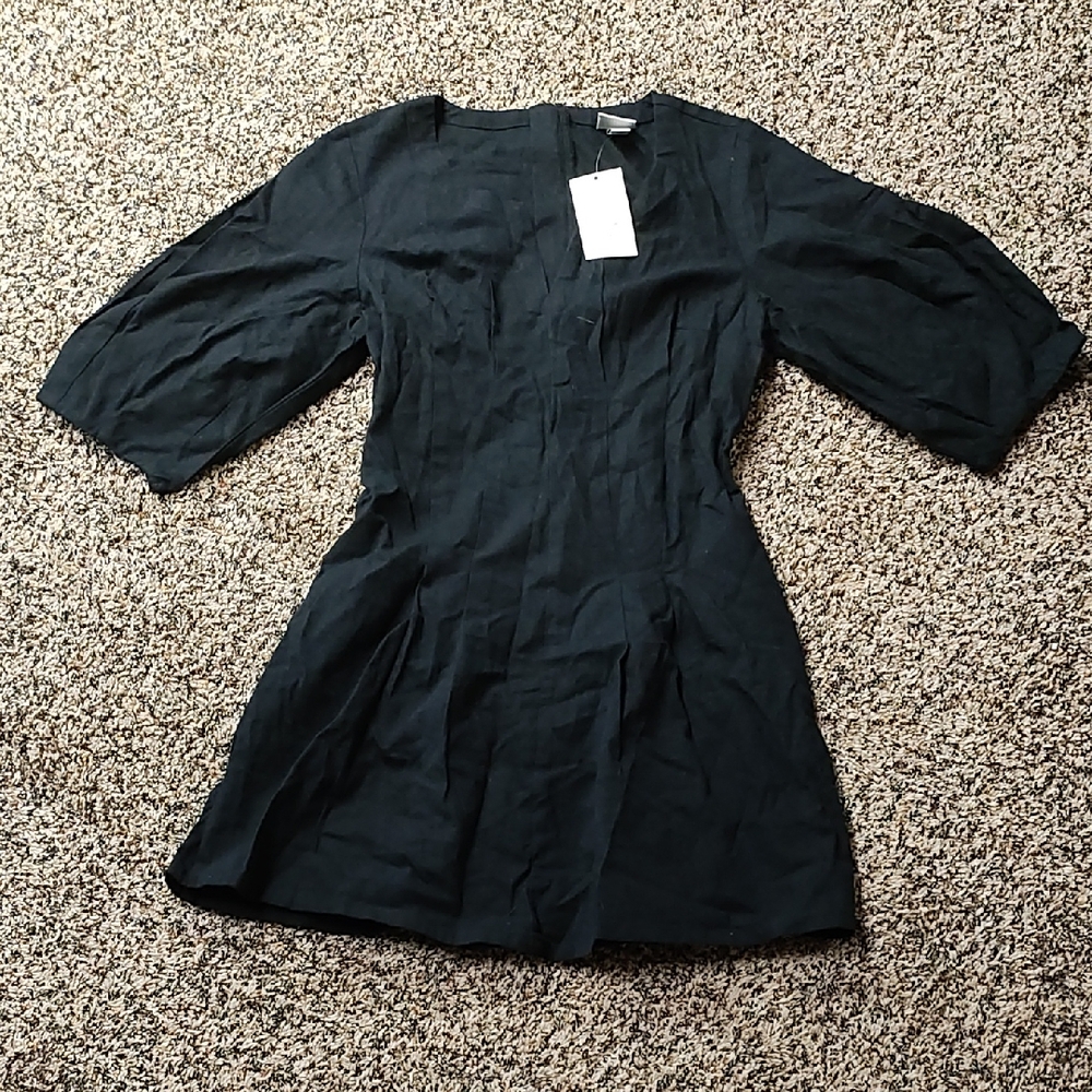 A New Day | Elegant Black Dress with 3/4 Sleeves